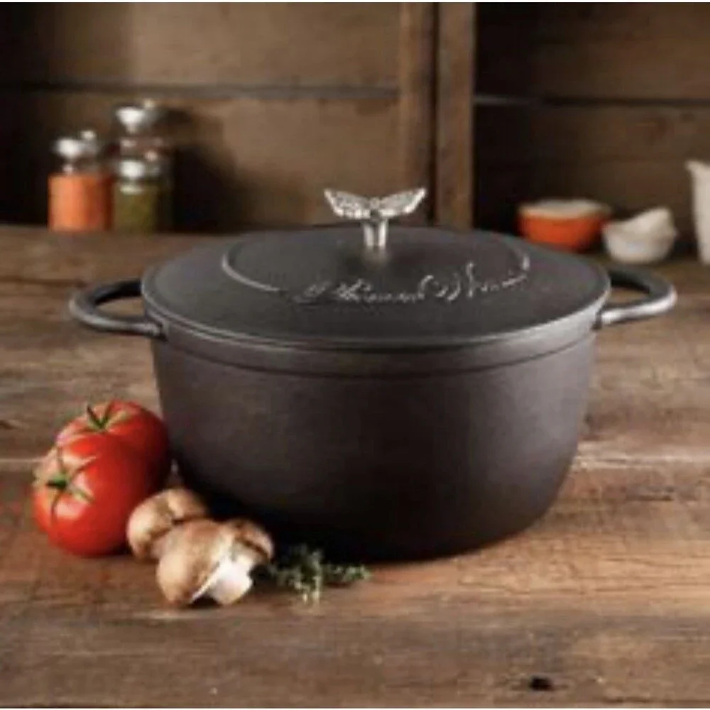 Pioneer Woman Timeless Cast Iron 5-Quart Pre-Seasoned Dutch Oven